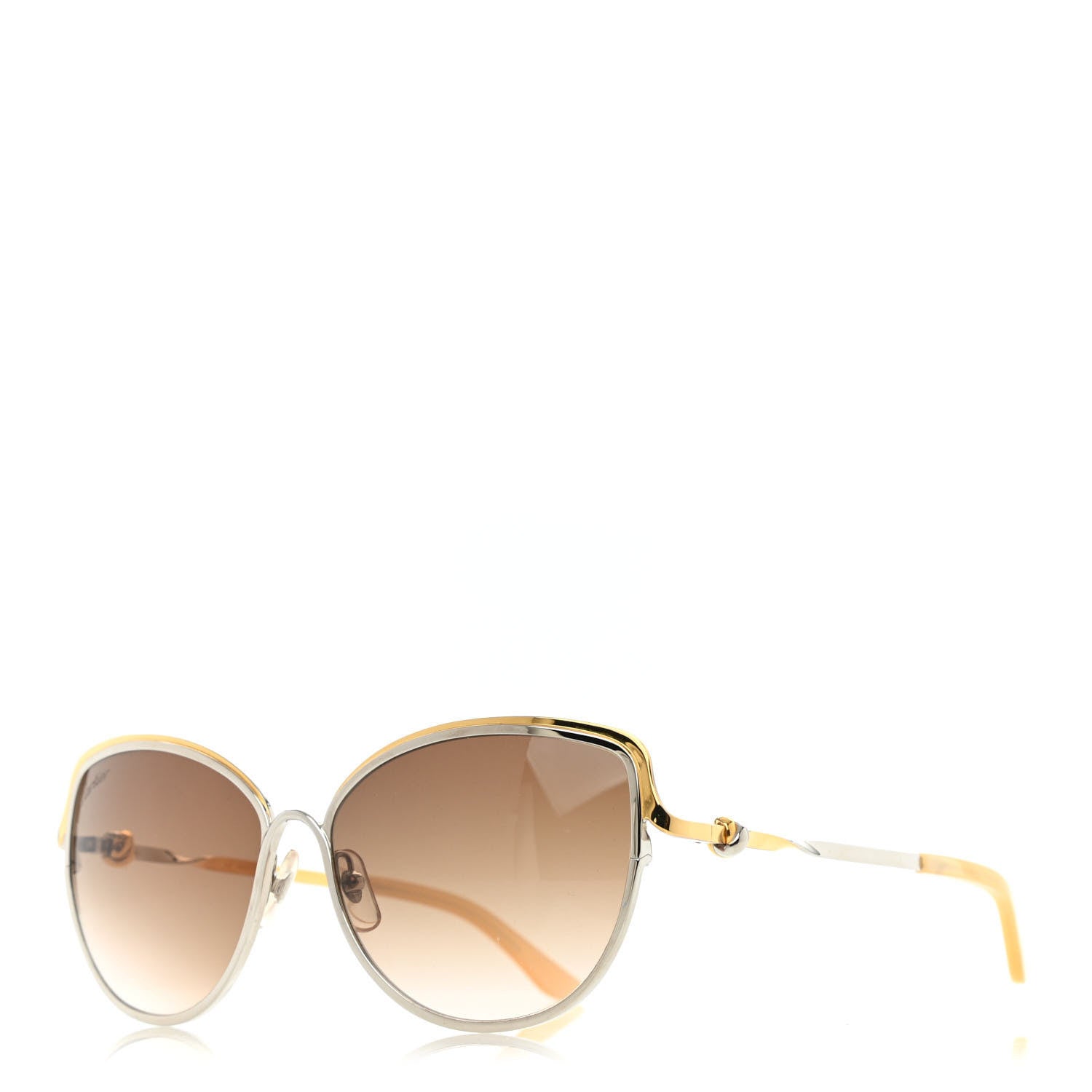 Cartier Metal Trinity Sunglasses CT0089S Brown 1 of 8
