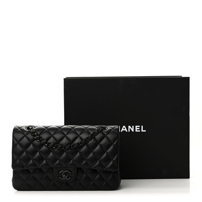 Chanel Lambskin Quilted Medium Double Flap So Black 11 of 11