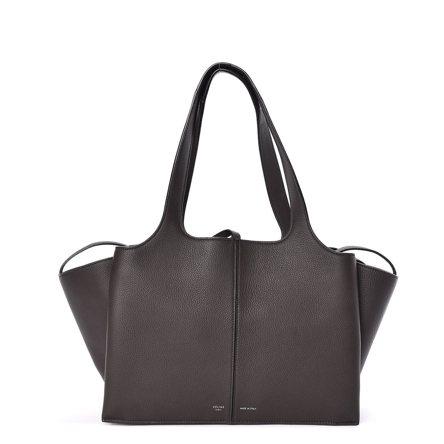 Baby Grained Calfskin Small Tri-Fold Bag Anthracite