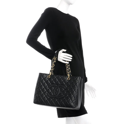 Chanel Caviar Quilted Grand Shopping Tote GST Black 2 of 7