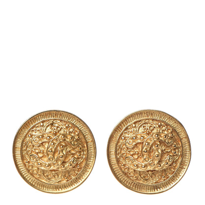 Chanel CC Clip On Earrings Gold 1 of 5