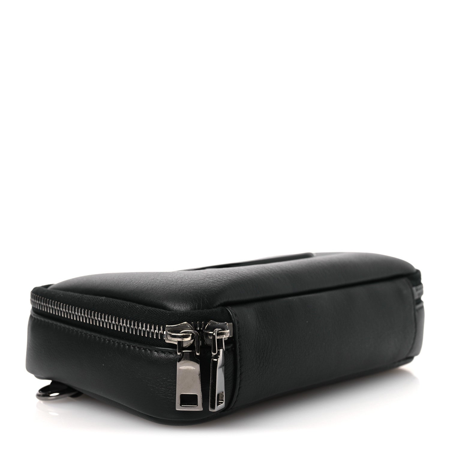Valentino Garavani Calfskin Lacquered Vlogo Crossbody Bag Black 4 of 9