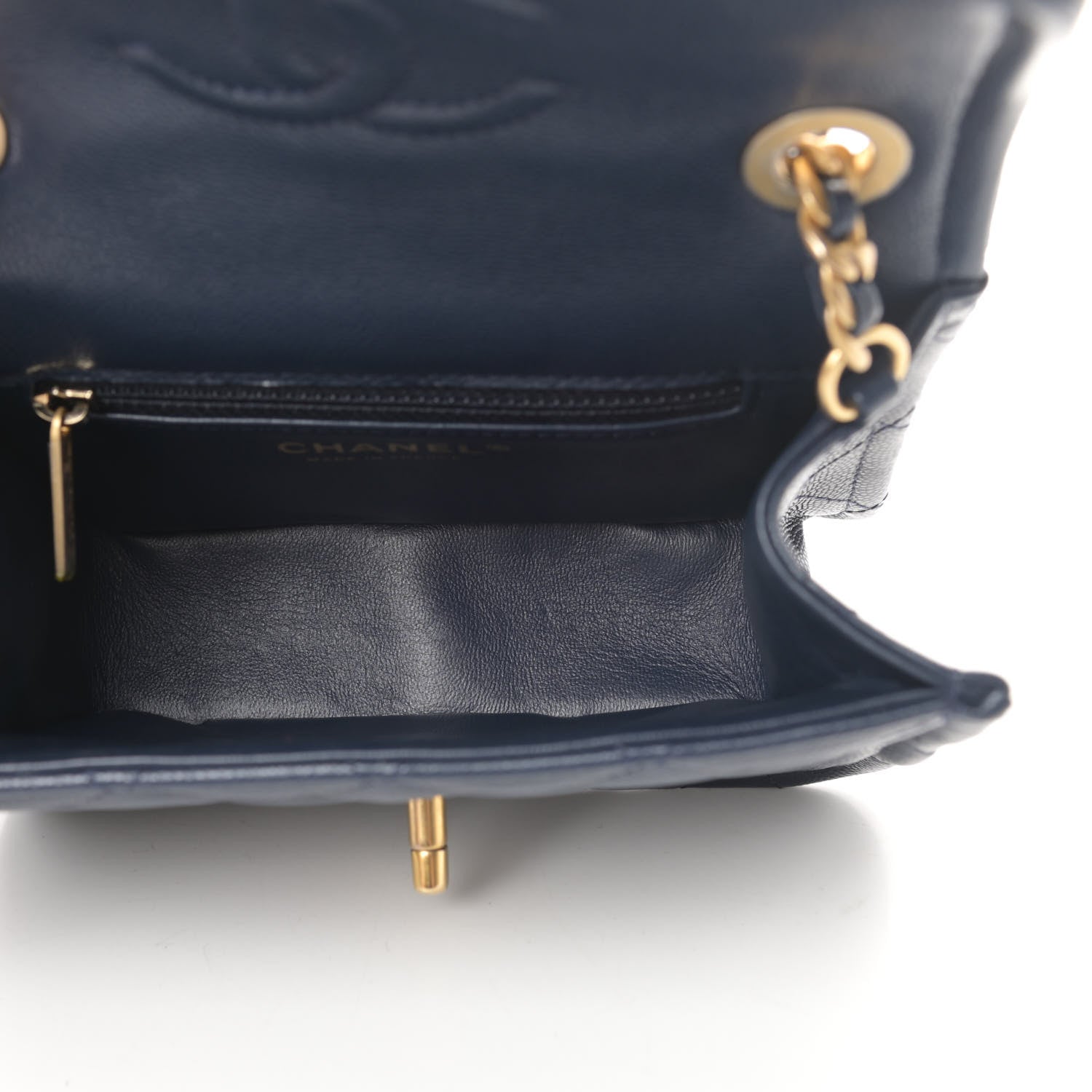 Chanel Caviar Quilted Mini Sweet Classic Flap Navy Blue 5 of 10