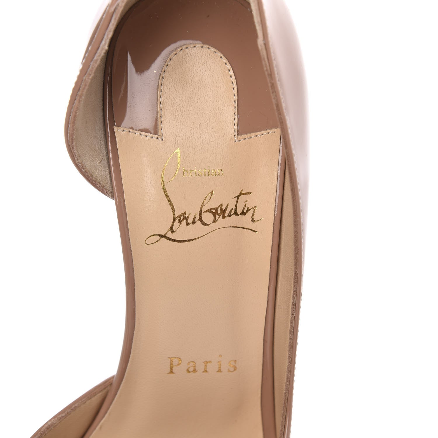 Christian Louboutin Patent Iriza 100 Pumps 36.5 Nude 7 of 8