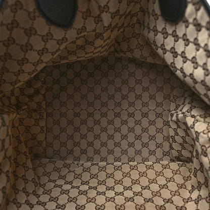 Gucci Grained Calfskin Monogram Large Totissima Reversible Tote Black 9 of 17