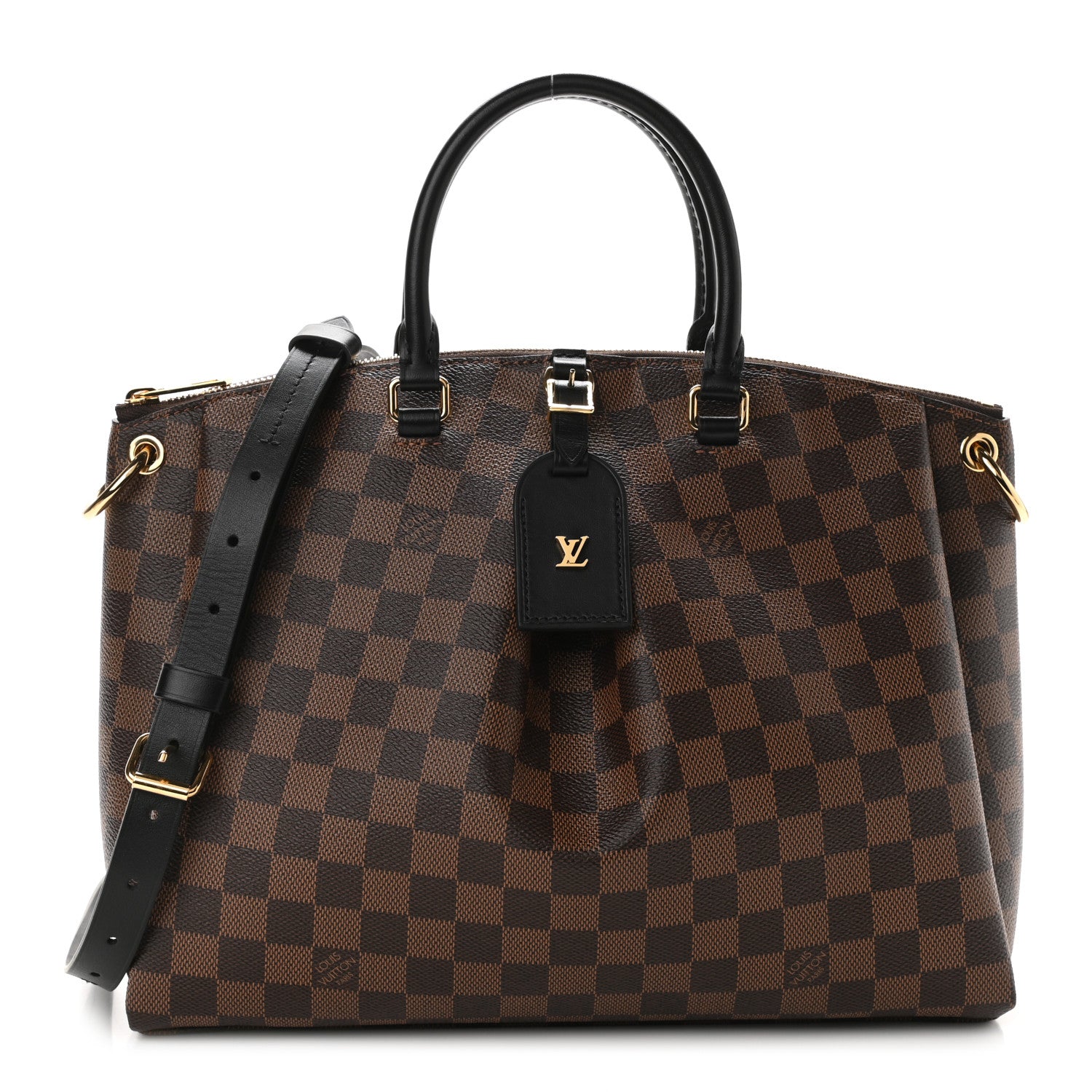 Louis Vuitton Damier Ebene Odeon Tote MM Black 1 of 8