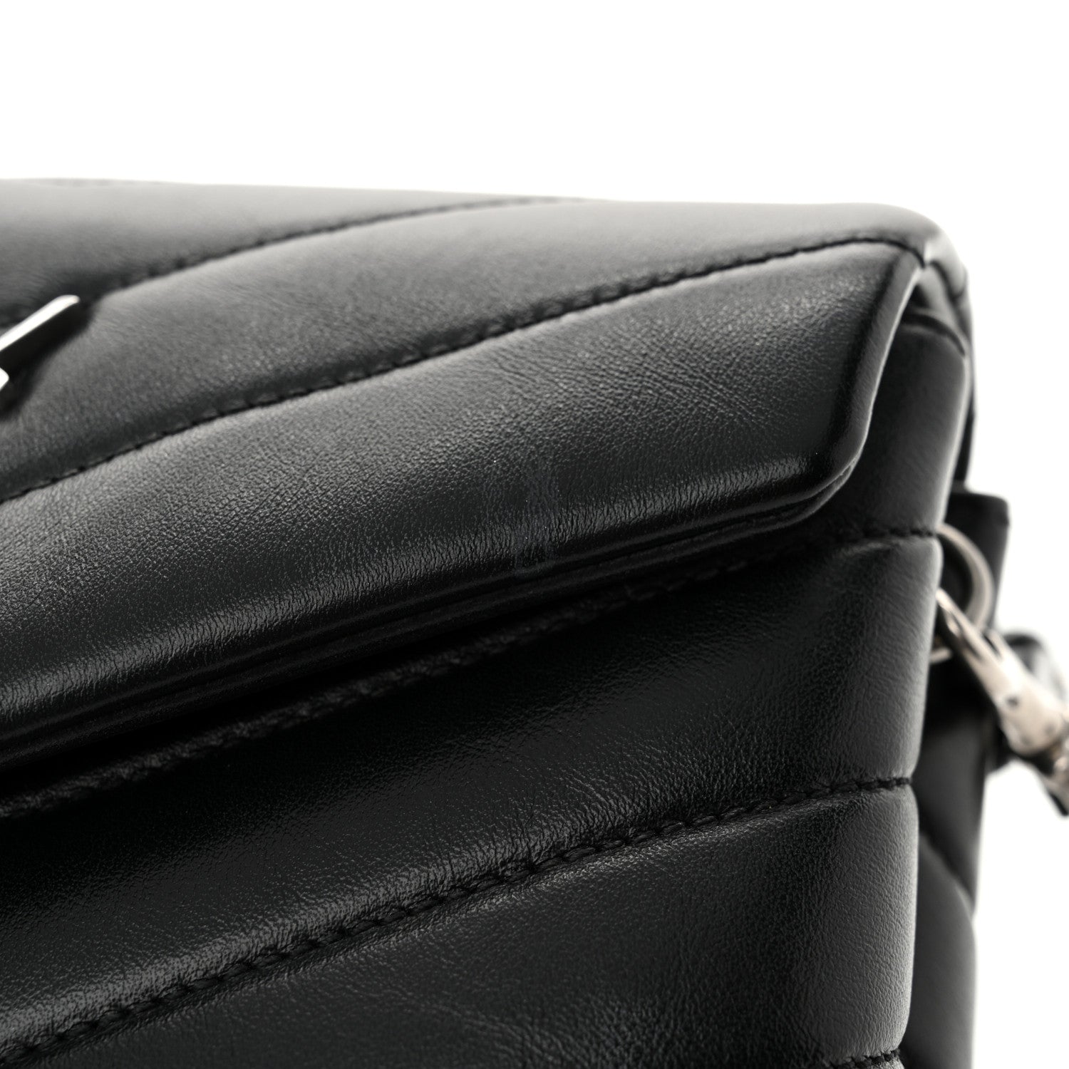Saint Laurent Calfskin Y Quilted Monogram Toy Loulou Crossbody Bag Black 11 of 11