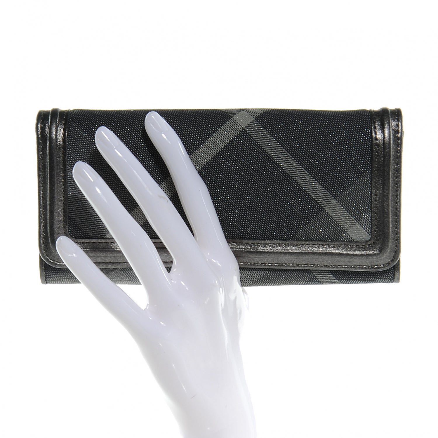 Burberry Shimmer Check Continental Wallet 2 of 8