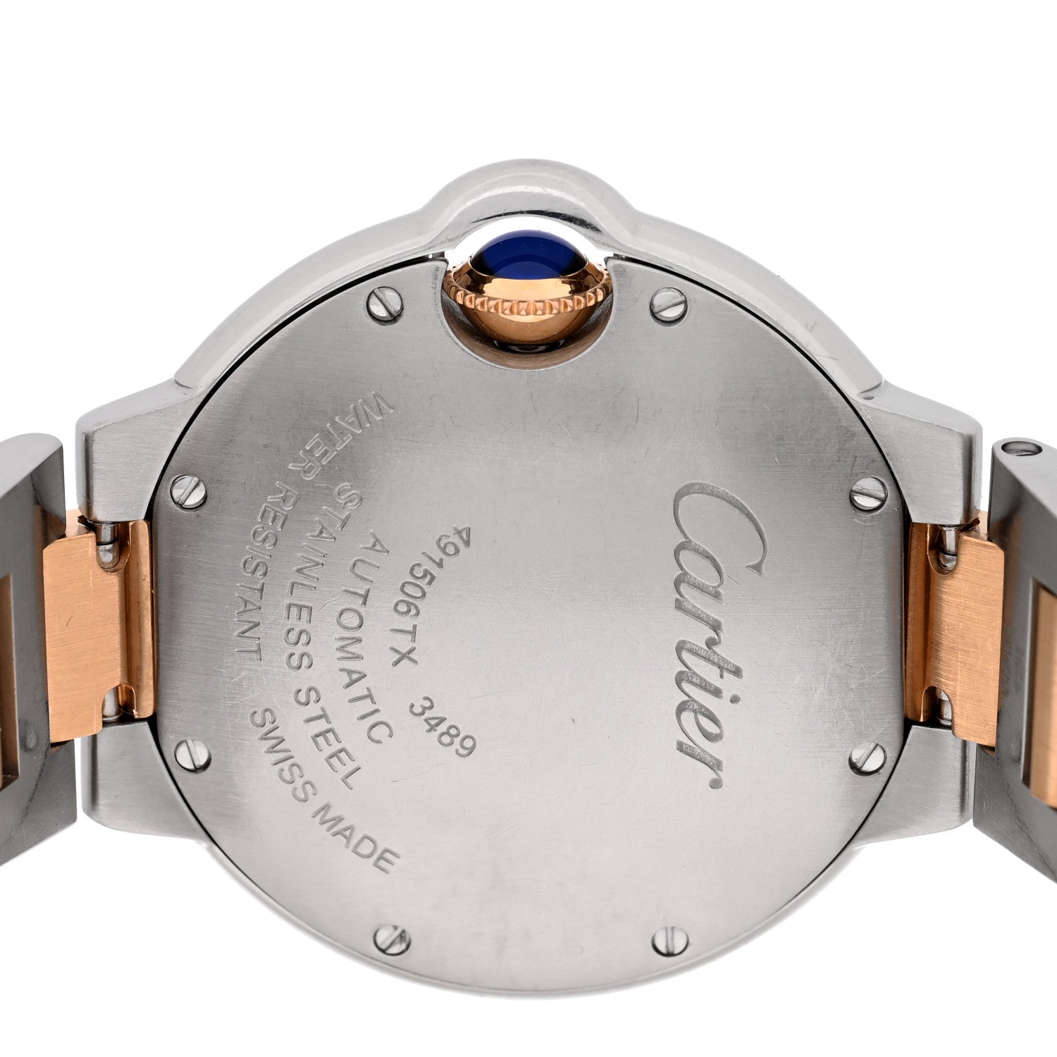 Cartier Stainless Steel 18K Yellow Gold Diamond 33mm Ballon Bleu De Cartier Automatic Watch 4 of 5