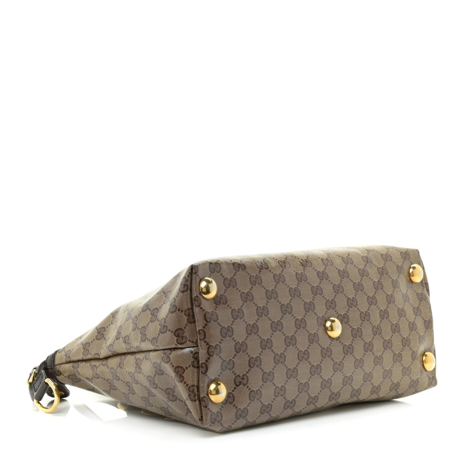 Gucci Crystal Monogram Small Babouska Tote Dark Brown 4 of 13