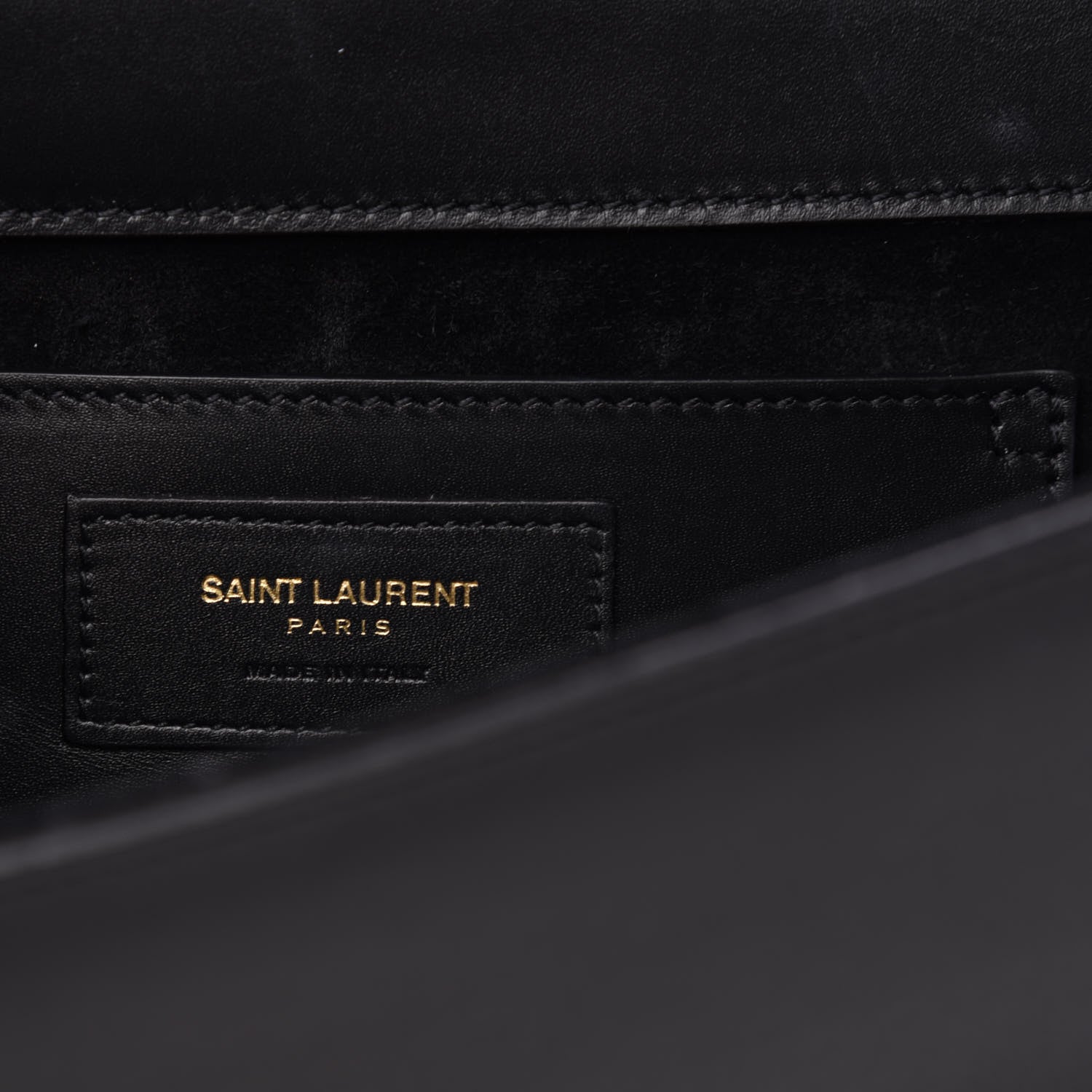 Saint Laurent Calfskin Classic Monogram Tassel Clutch Black 8 of 8