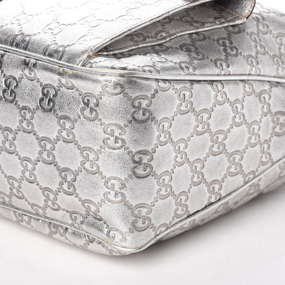 Gucci Metallic Guccissima Pocket Hobo Silver 13 of 14