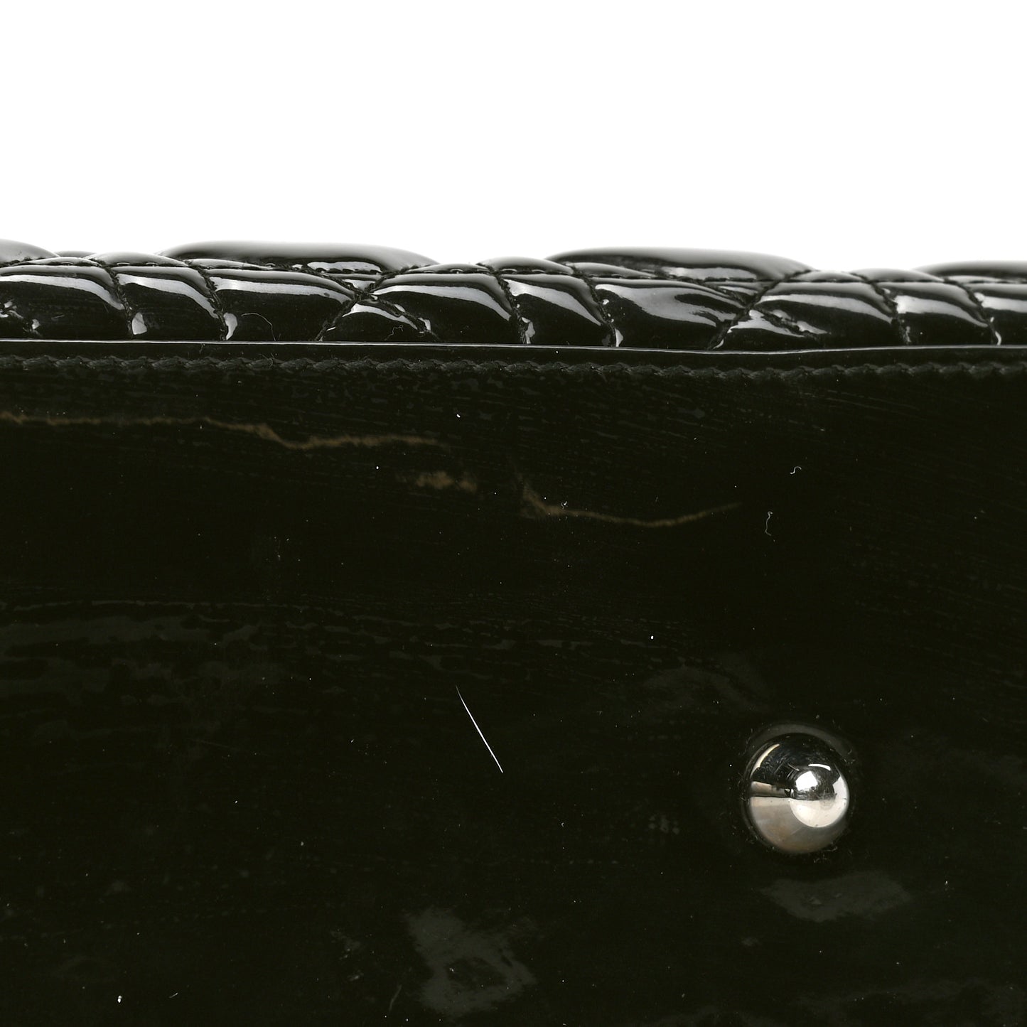 Patent Cannage Large Lady Dior Black