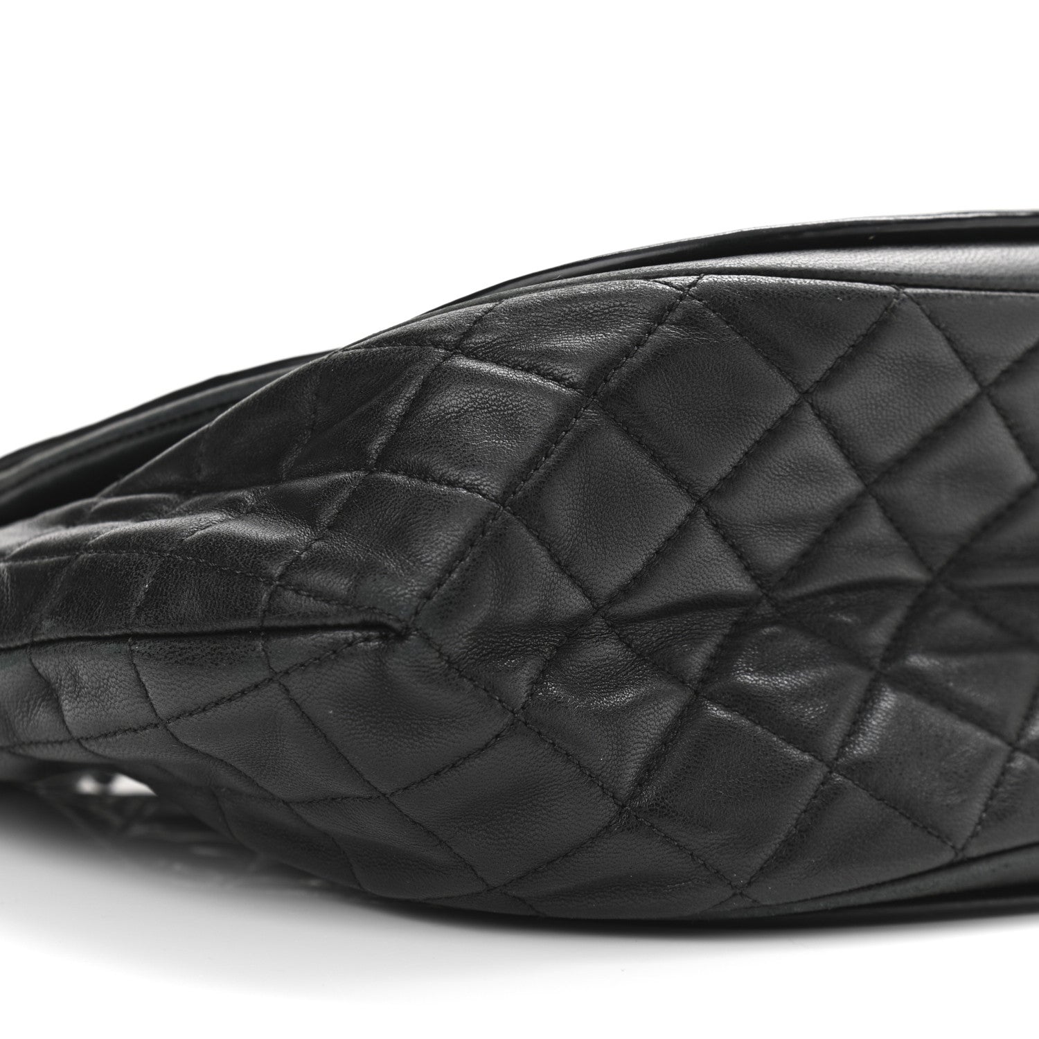 Chanel Lambskin Patent Classic Twist Crescent Flap Bag Black 9 of 17