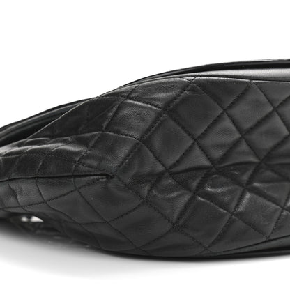 Chanel Lambskin Patent Classic Twist Crescent Flap Bag Black 9 of 17
