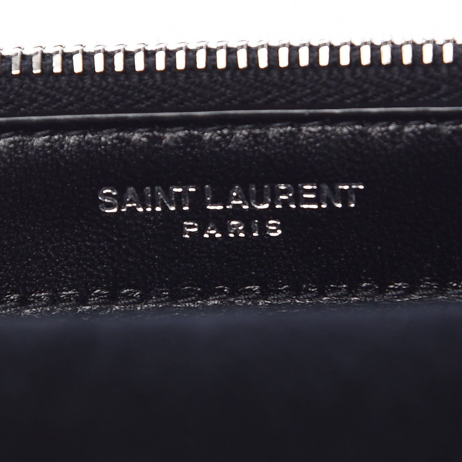 Saint Laurent Metallic Calfskin Classic Monogram Kate Tassel Chain Wallet Black Argento 6 of 9
