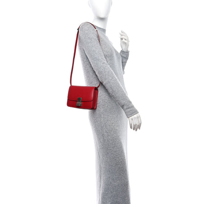 Celine Smooth Calfskin Small Classic Box Flap Bag Red 2 of 15