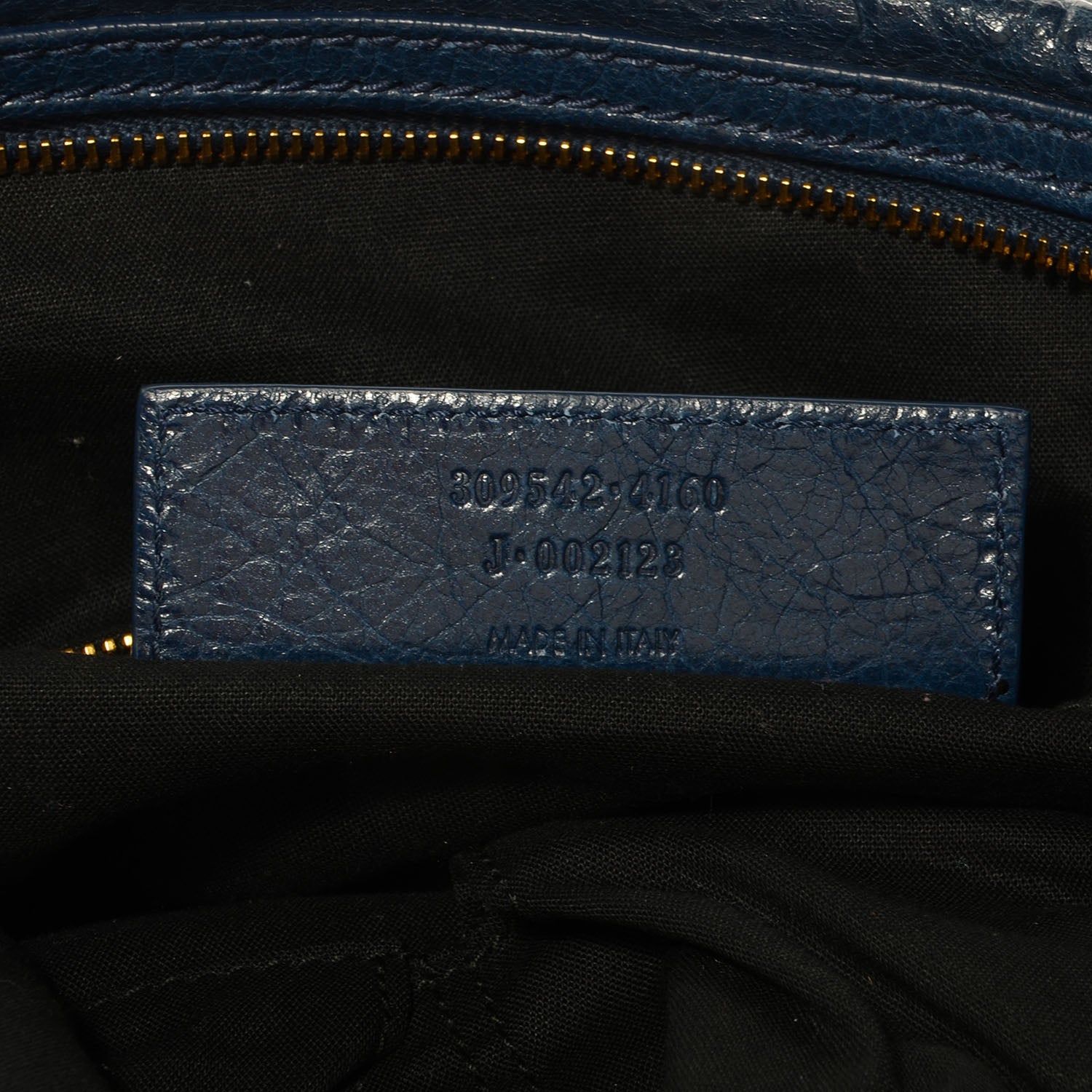 Balenciaga Agneau Giant 12 Gold Hardware Convertible Tote Bleu Mineral 7 of 11
