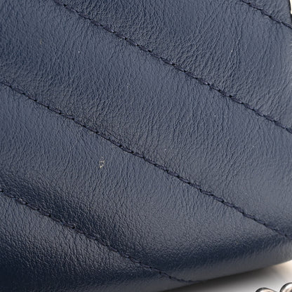 Gucci Vintage Effect Calfskin Matelasse Diagonal Torchon GG Marmont Chain Wallet Blue Agata Mystic White 11 of 11