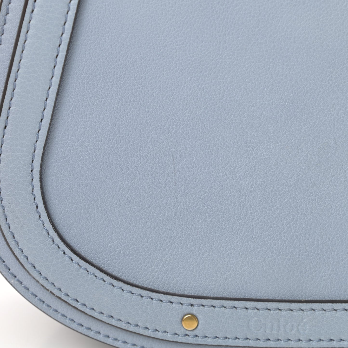 Calfskin Suede Small Nile Bracelet Bag Cloudy Blue