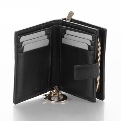 Christian Dior Lambskin Cannage Lady Dior Eden Wallet Black 6 of 8