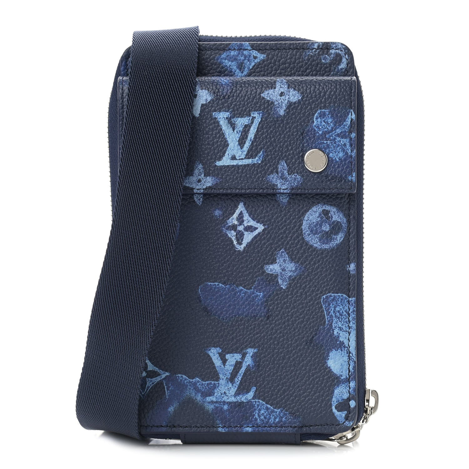Louis Vuitton Monogram Ink Watercolor Phone Pouch Blue 1 of 10