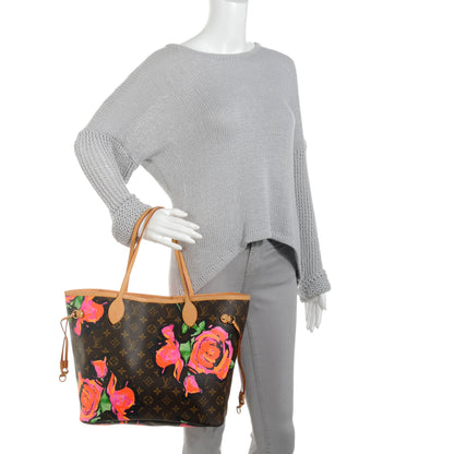Louis Vuitton Monogram Roses Neverfull MM 2 of 10