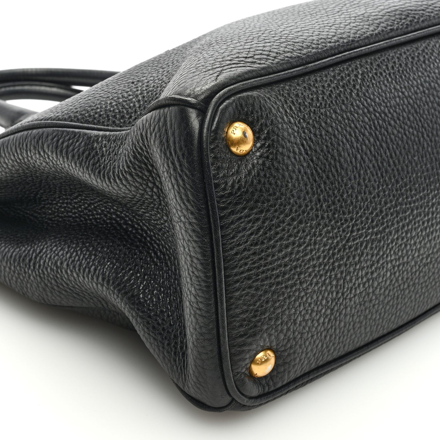 Prada Vitello Daino Double Zip Tote Black 9 of 10