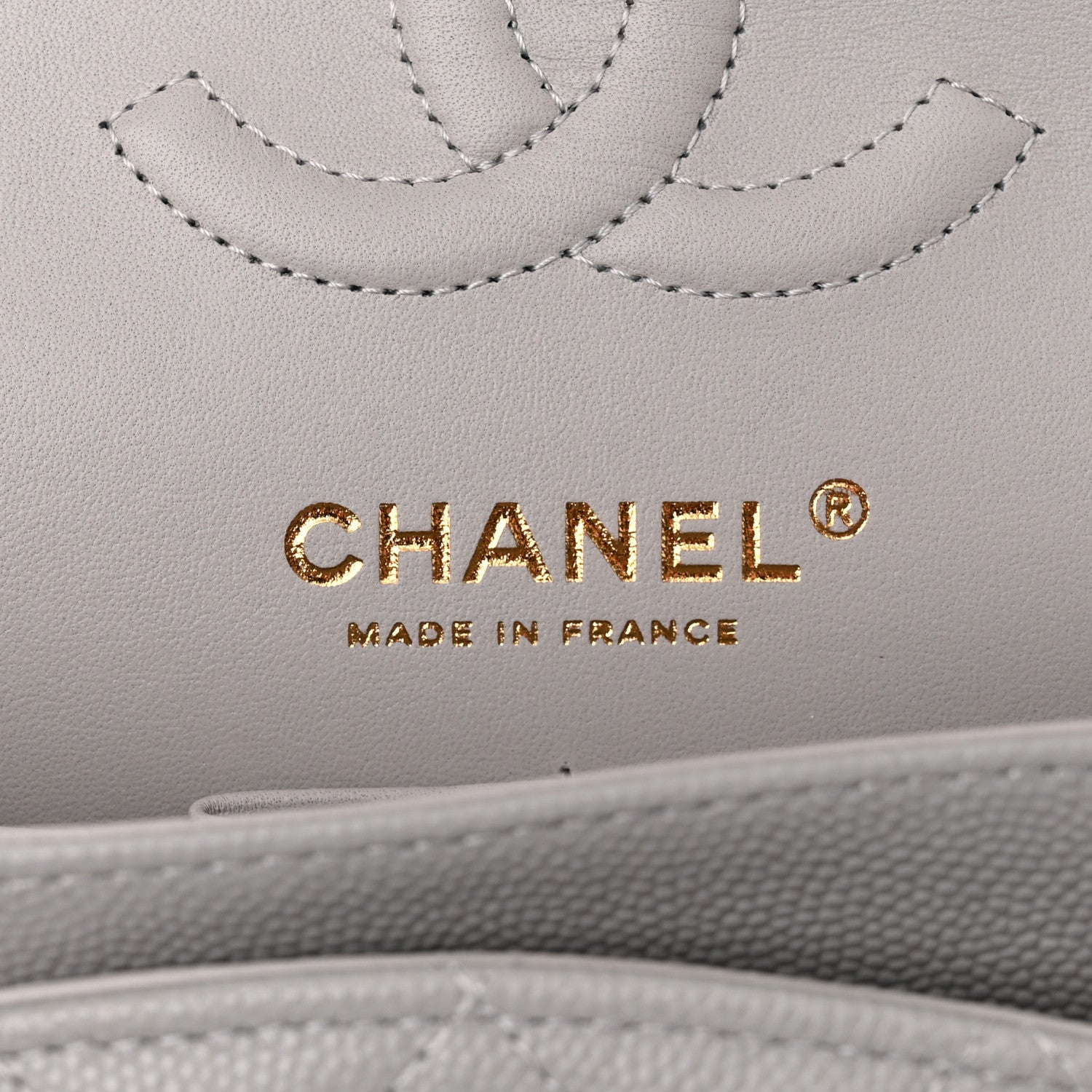 Chanel Caviar Quilted Small Double Flap Grey 9 of 11