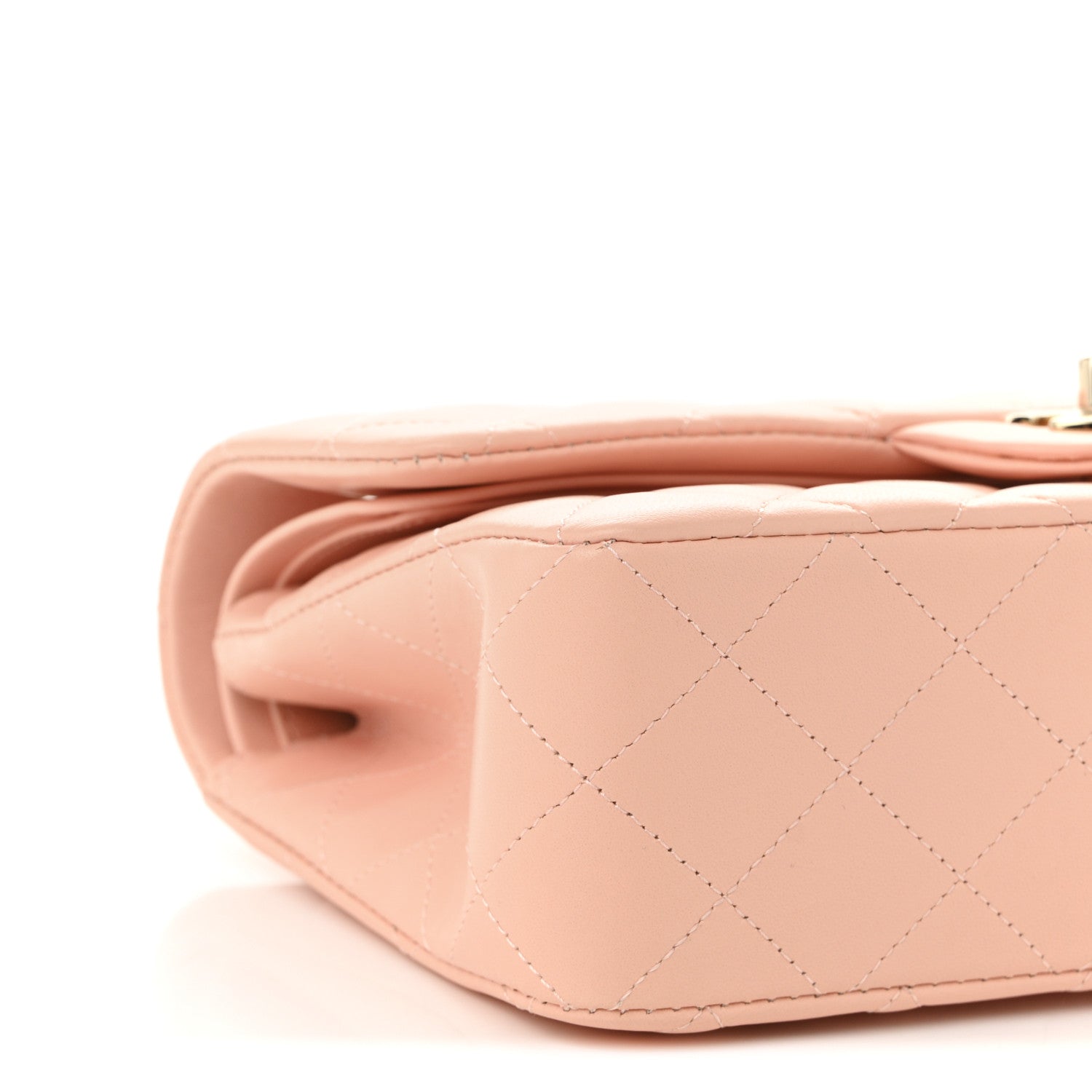 Chanel Lambskin Quilted Small Double Flap Light Orange 9 of 11