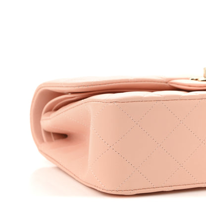 Chanel Lambskin Quilted Small Double Flap Light Orange 9 of 11