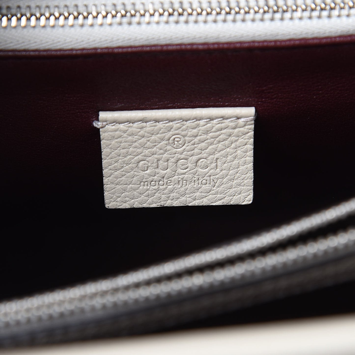 Grainy Calfskin Medium Zumi Top Handle Bag Mystic White