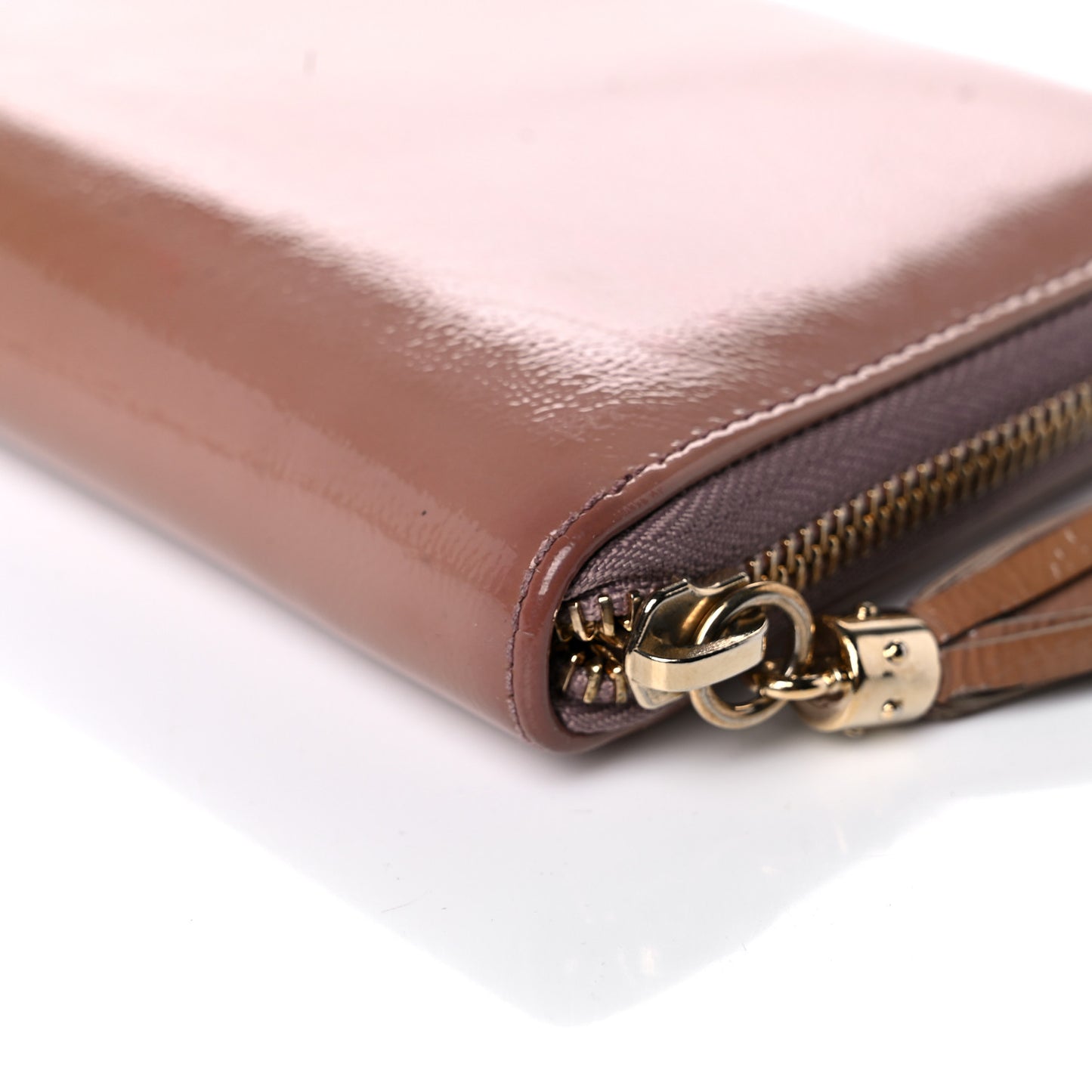 Patent Soho Zip Around Wallet Dark Cipria