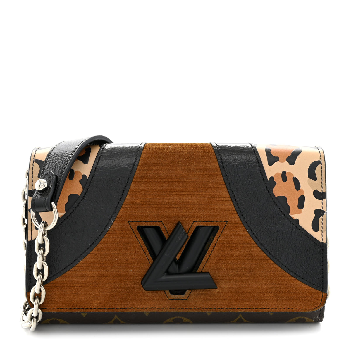 Calfskin Monogram Wild At Heart Twist Chain Wallet