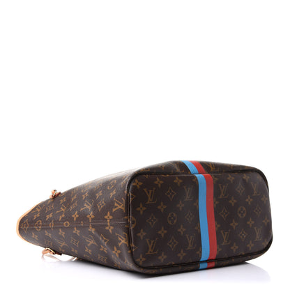 Louis Vuitton Monogram My LV Heritage Neverfull MM Blue Clair Rouge 5 of 11