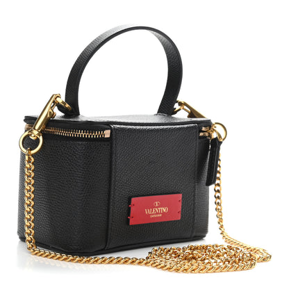 Valentino Garavani Grained Calfskin VSling Vanity Case Black 3 of 9