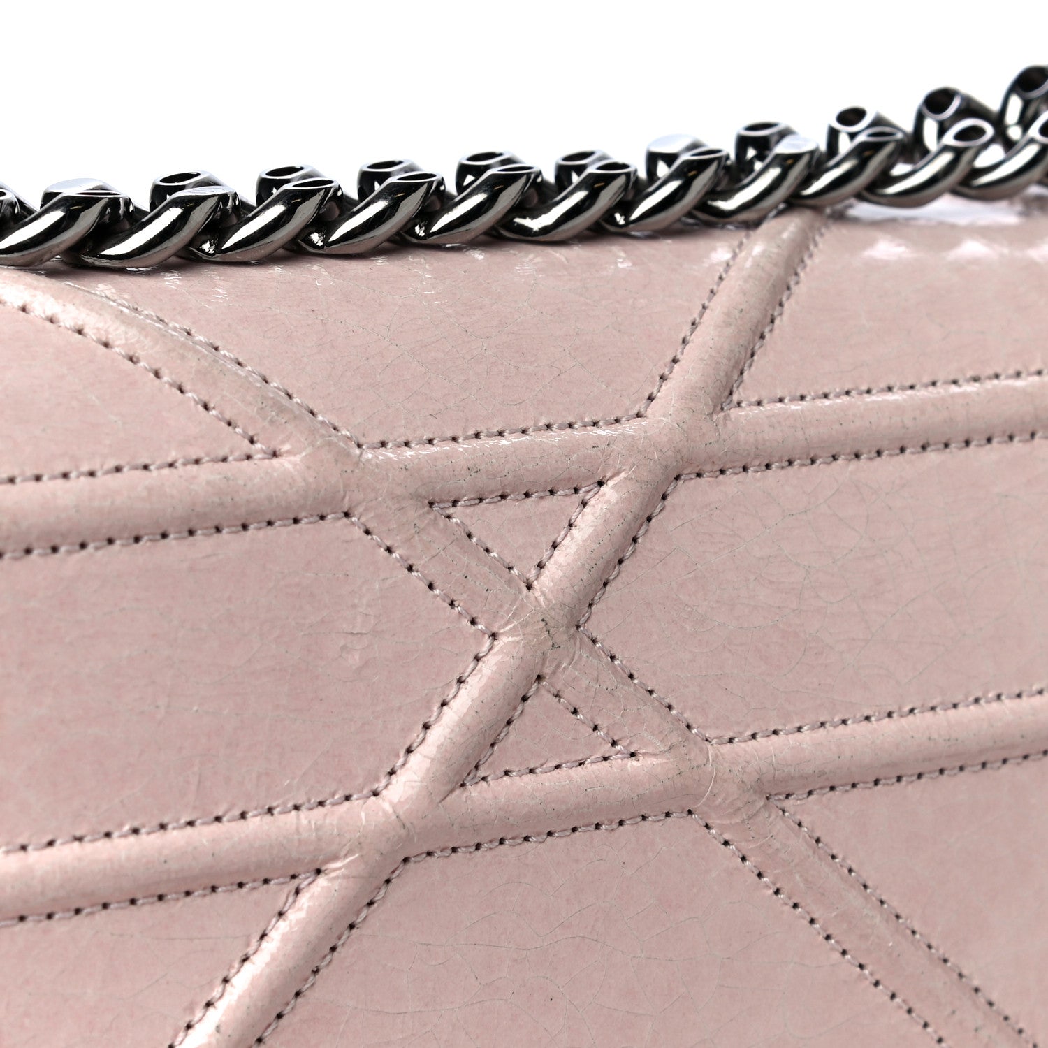 Christian Dior Ceramic Effect Deerskin Small Diorama Flap Bag Pink 18 of 26
