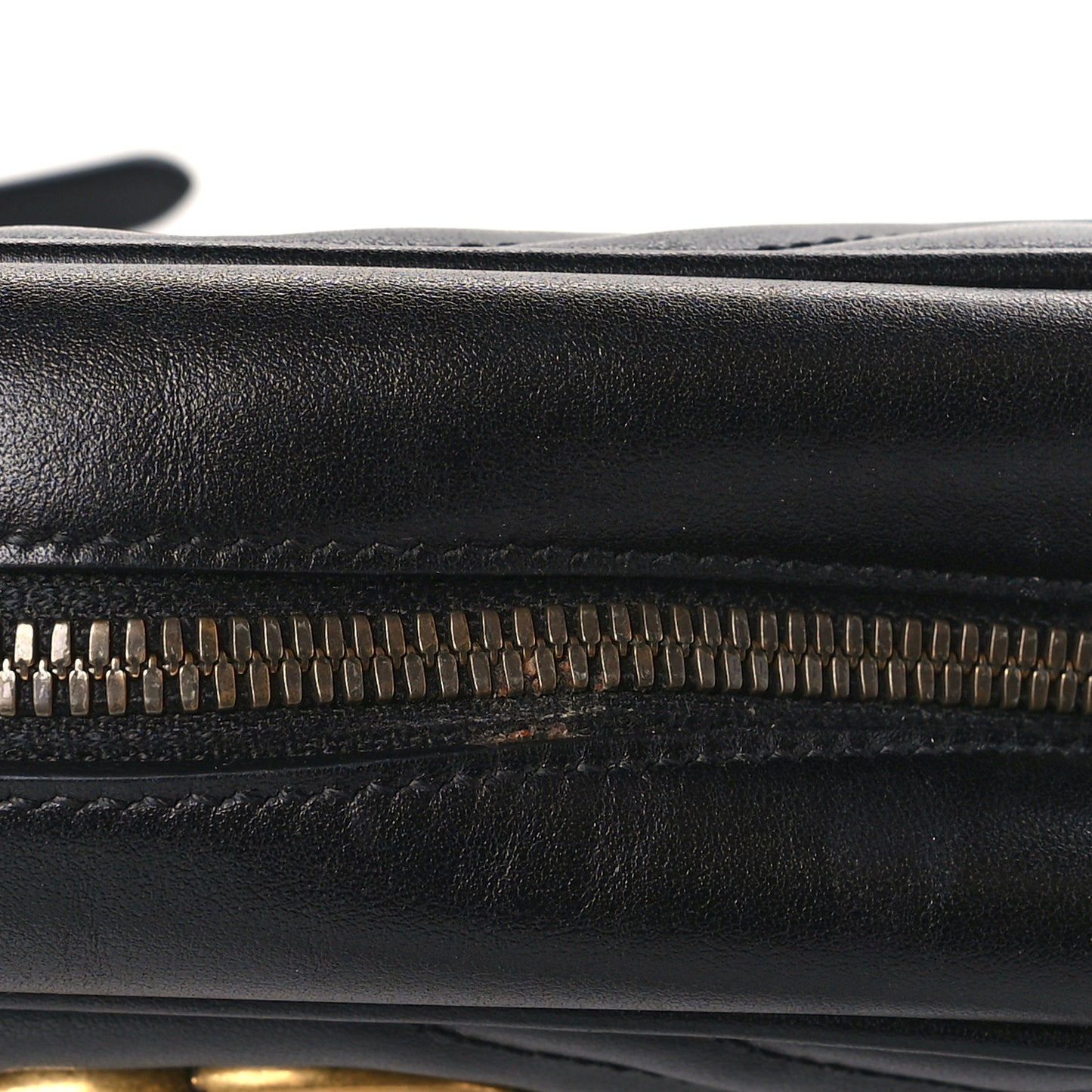 Calfskin Matelasse Small GG Marmont Chain Shoulder Bag Black