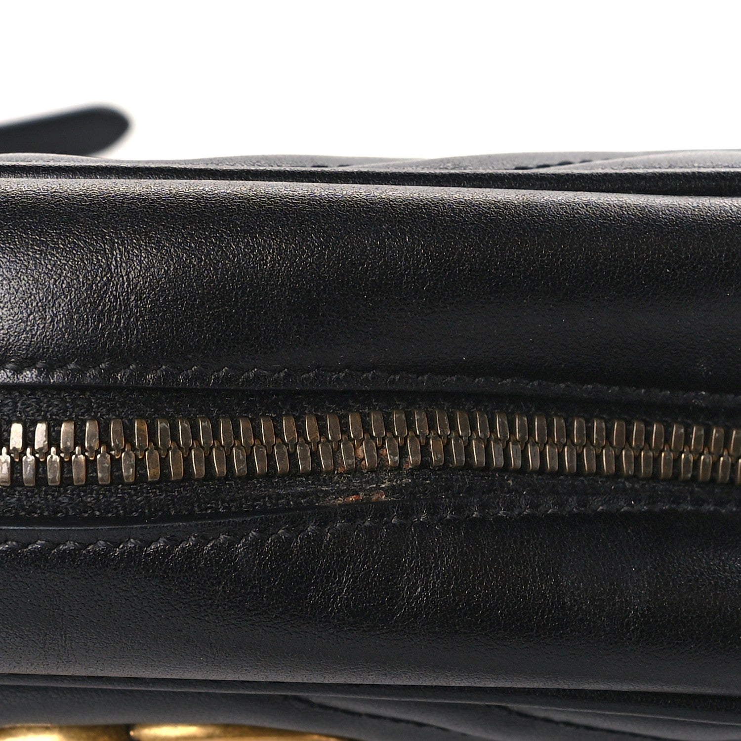 Gucci Calfskin Matelasse Small GG Marmont Chain Shoulder Bag Black 10 of 10