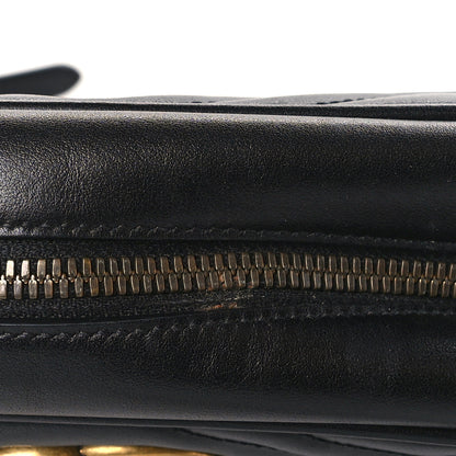 Gucci Calfskin Matelasse Small GG Marmont Chain Shoulder Bag Black 10 of 10