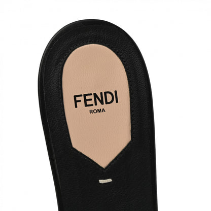 Fendi Crystal Embellished Slide Sandals 39.5 Black Multicolor 7 of 9