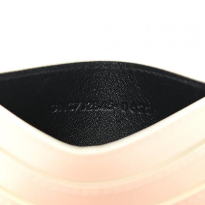 Saint Laurent Calfskin Embossed Logo Card Case Ivory 7 of 7