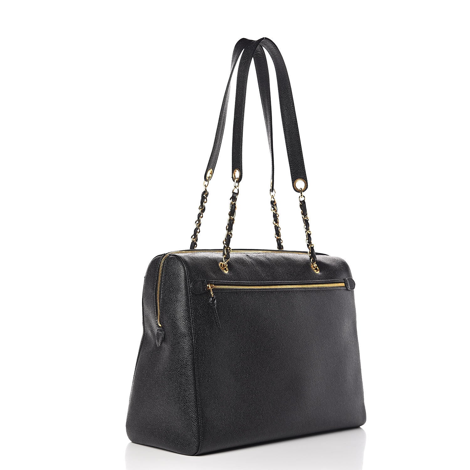 Chanel Caviar Large CC Shoulder Bag Black 3 of 15