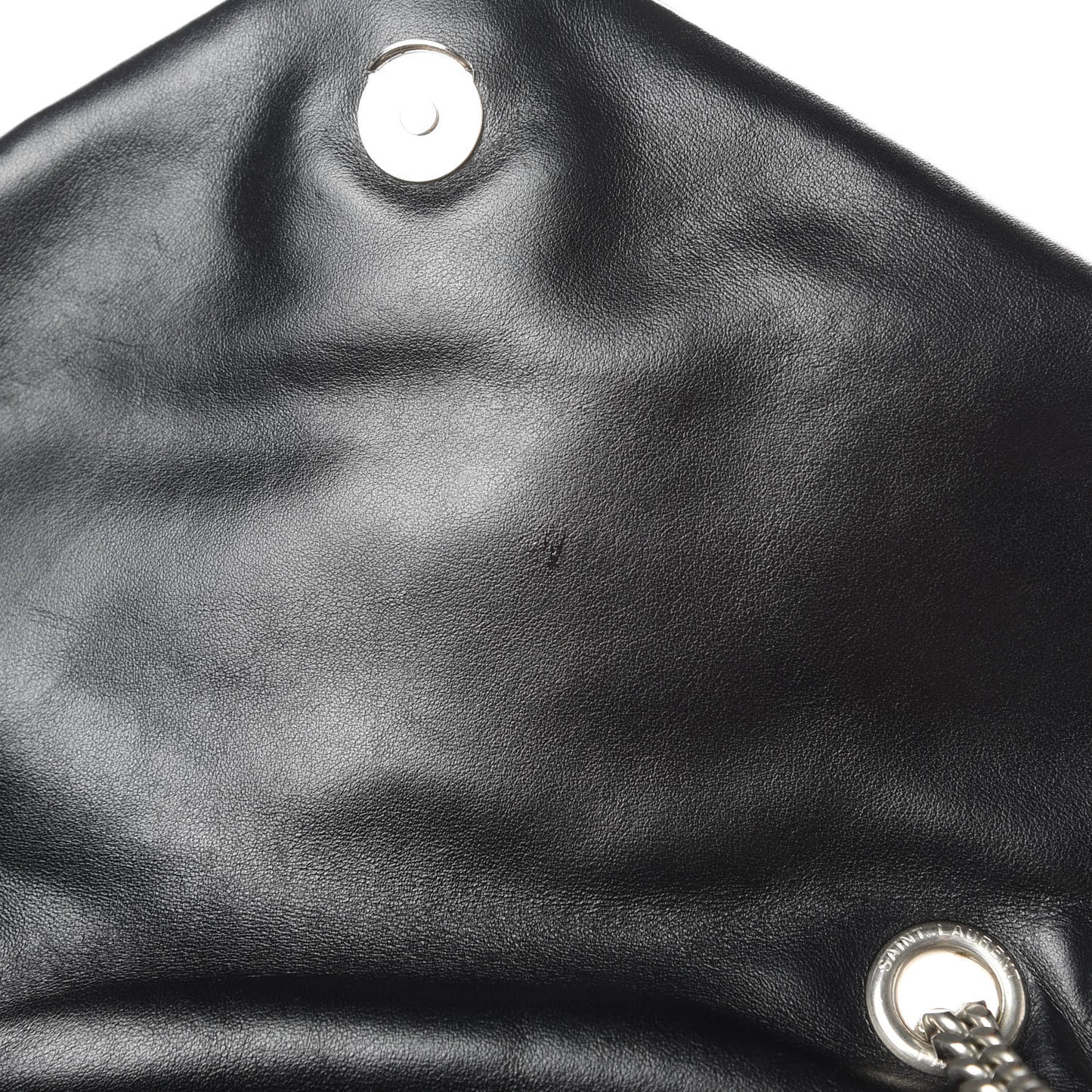 Calfskin Y Quilted Monogram Medium Loulou Chain Satchel Black