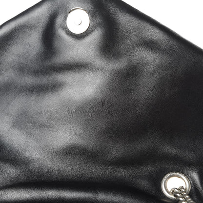 Saint Laurent Calfskin Y Quilted Monogram Medium Loulou Chain Satchel Black 12 of 17