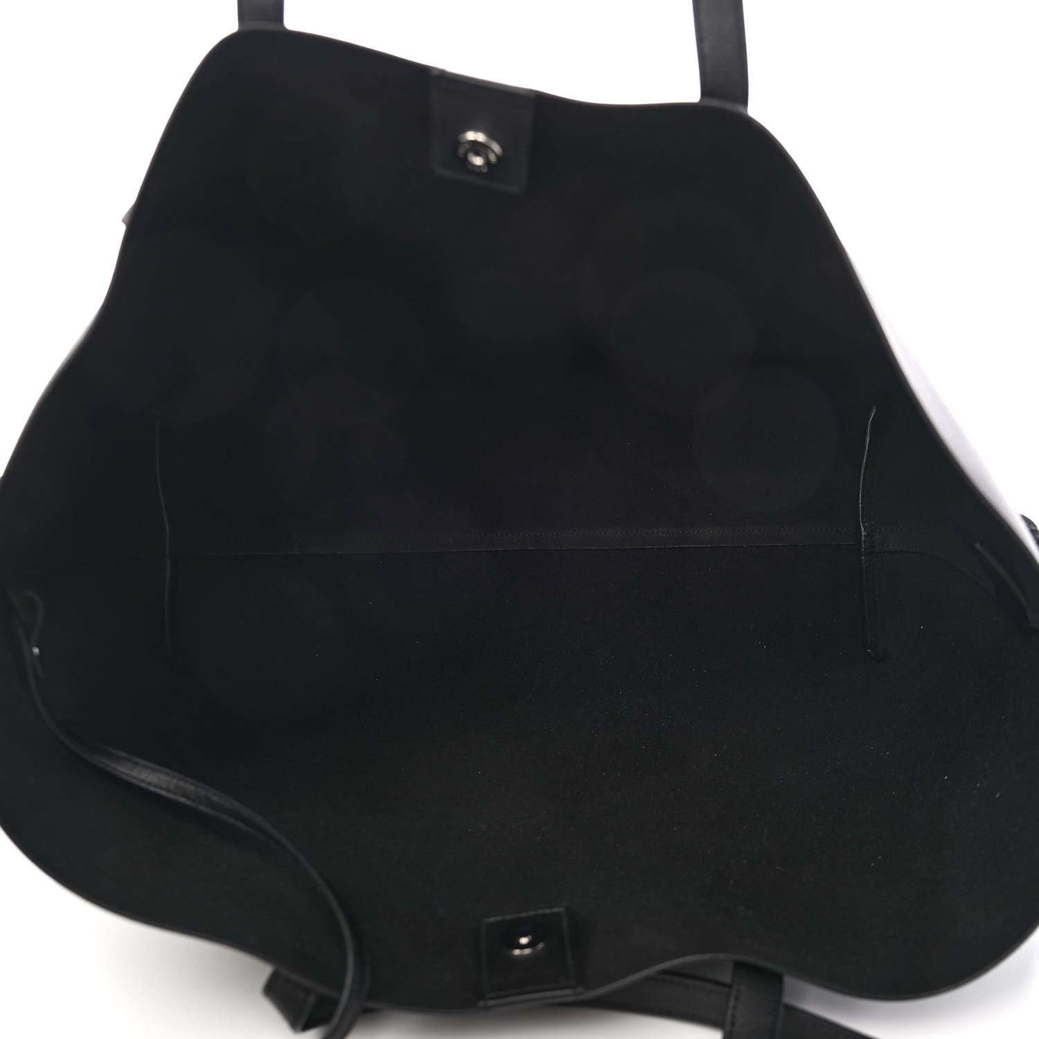 Saint Laurent Calfskin Large Fringe Shopping Tote Black 5 of 9
