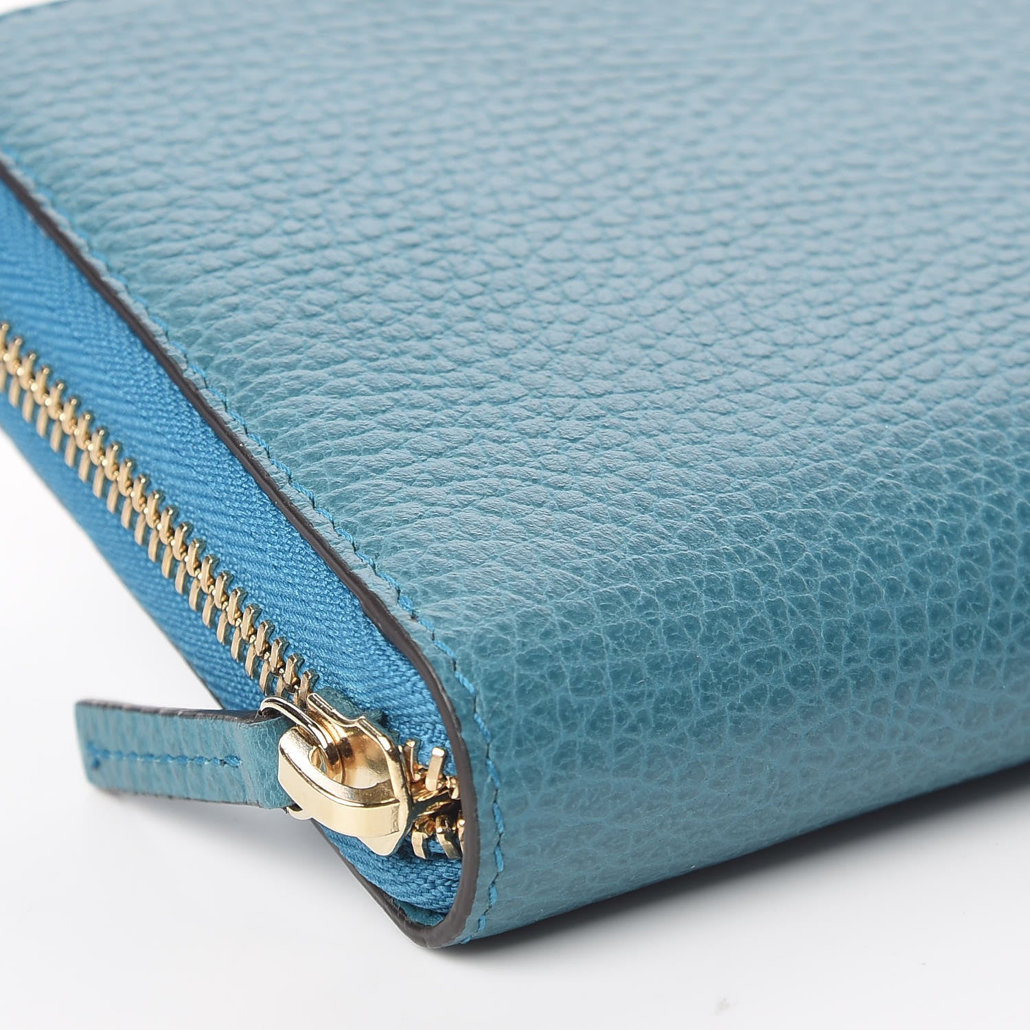 Gucci Dollar Calfskin GG Zip Around Wallet Deep Cobalt 5 of 9