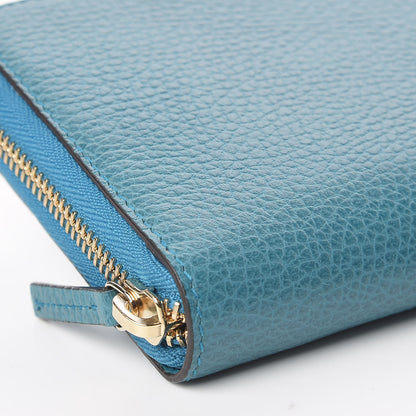 Gucci Dollar Calfskin GG Zip Around Wallet Deep Cobalt 5 of 9