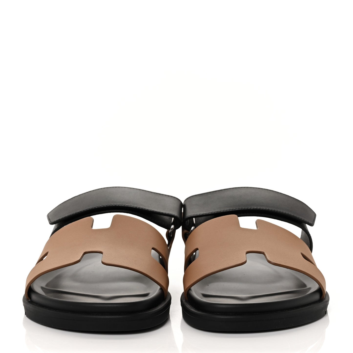 Calfskin Mens Chypre Sandals 42 Naturel Safari Black