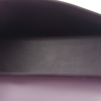 Hermes Chevre Mysore Verso Mini Kelly Sellier 20 Violet Raisin 5 of 11